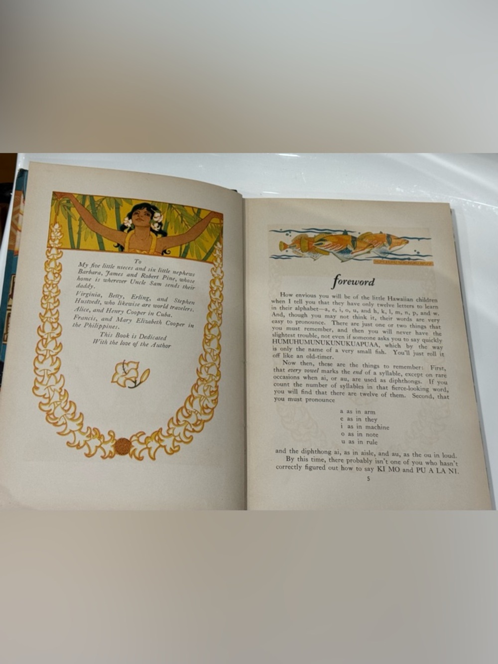 Vintage 1928 KIMO by Alice Cooper Bailey, Hawaii color illustrations HC book - Picture 8 of 16